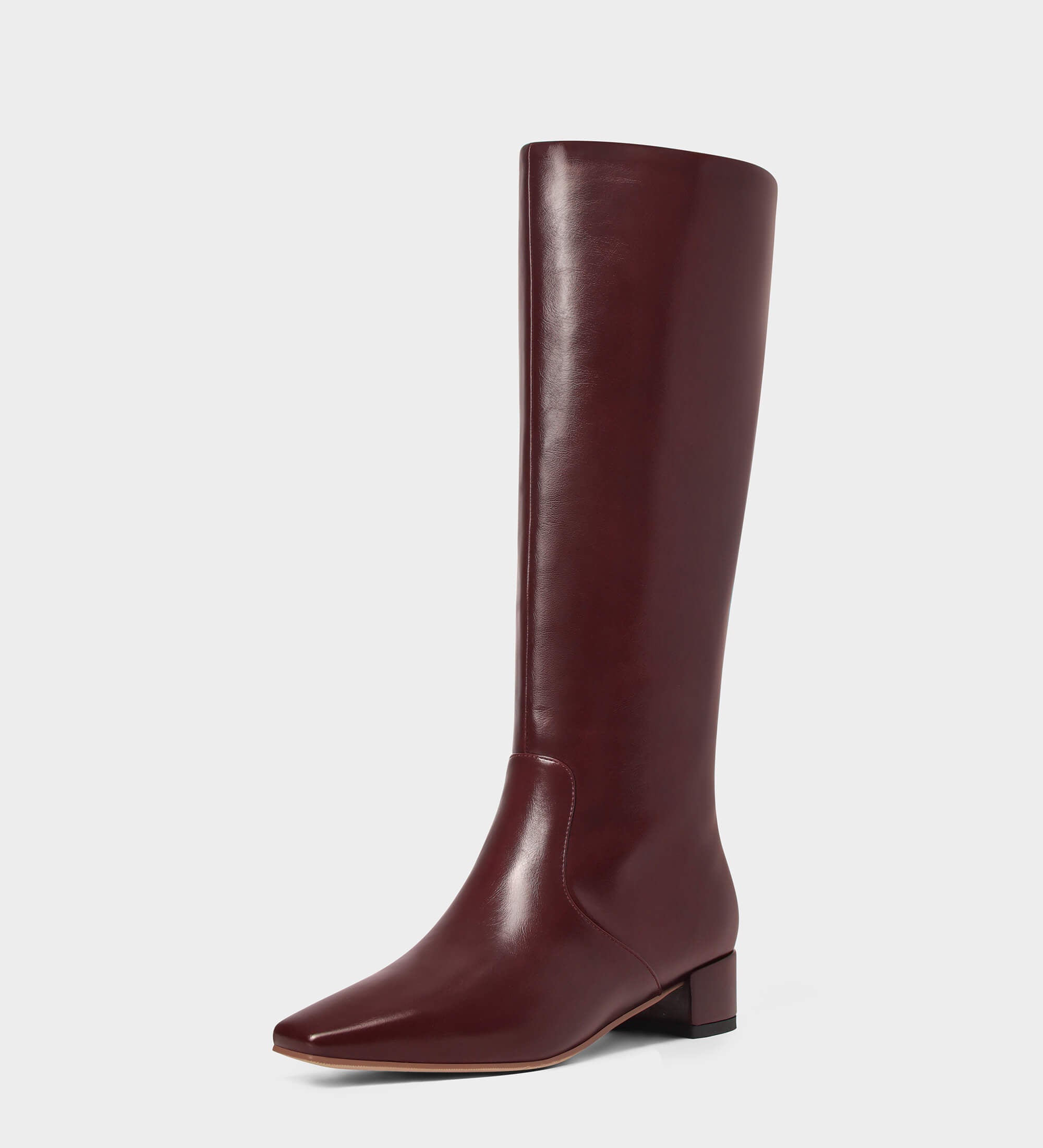 burgundy knee high boots (15% off: alexisrae105) thumbnail