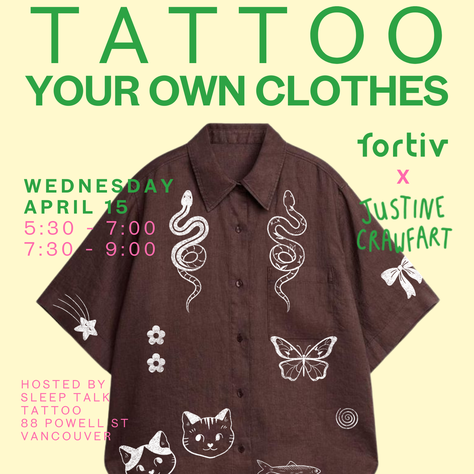 Tattoo Your Own Clothes Workshops  thumbnail