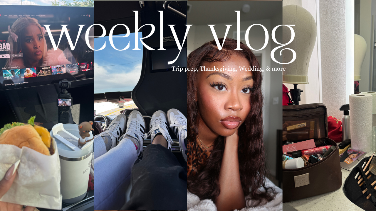 WEEKLY VLOG: Godly girls trip prep, wedding guest, thanksgiving, Black Friday & more! thumbnail