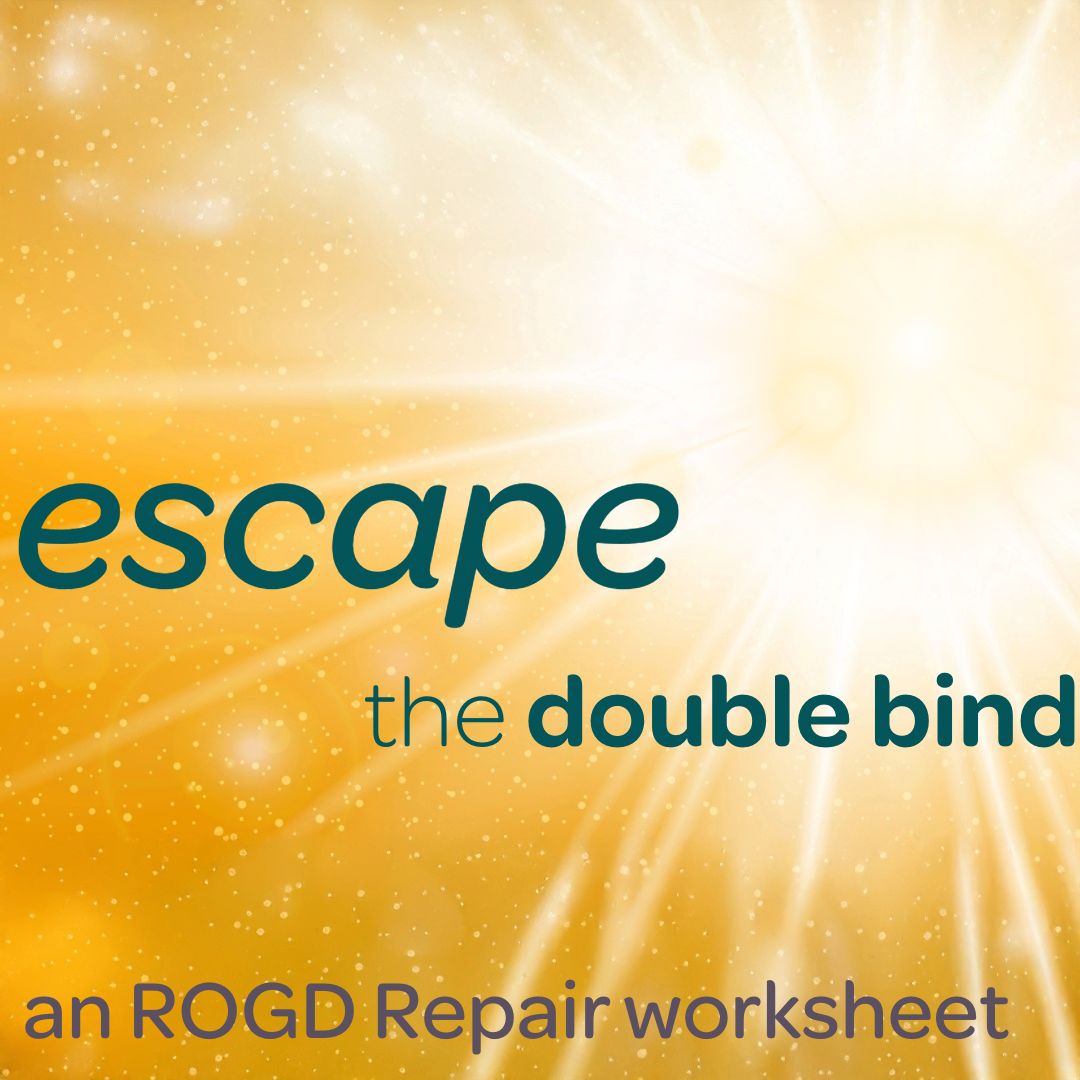 FREE "Escape the Double Bind" worksheet for thinking through an impossible dilemma your ROGD kid put you in! thumbnail