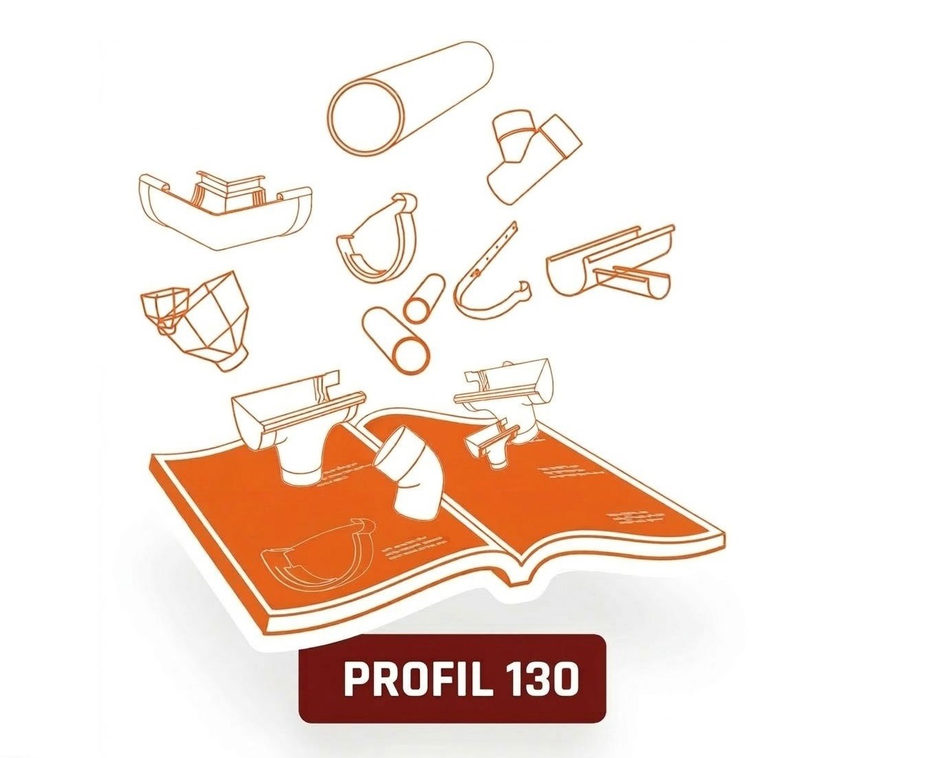 желоб ⌀130 мм с трубой ⌀100 мм thumbnail