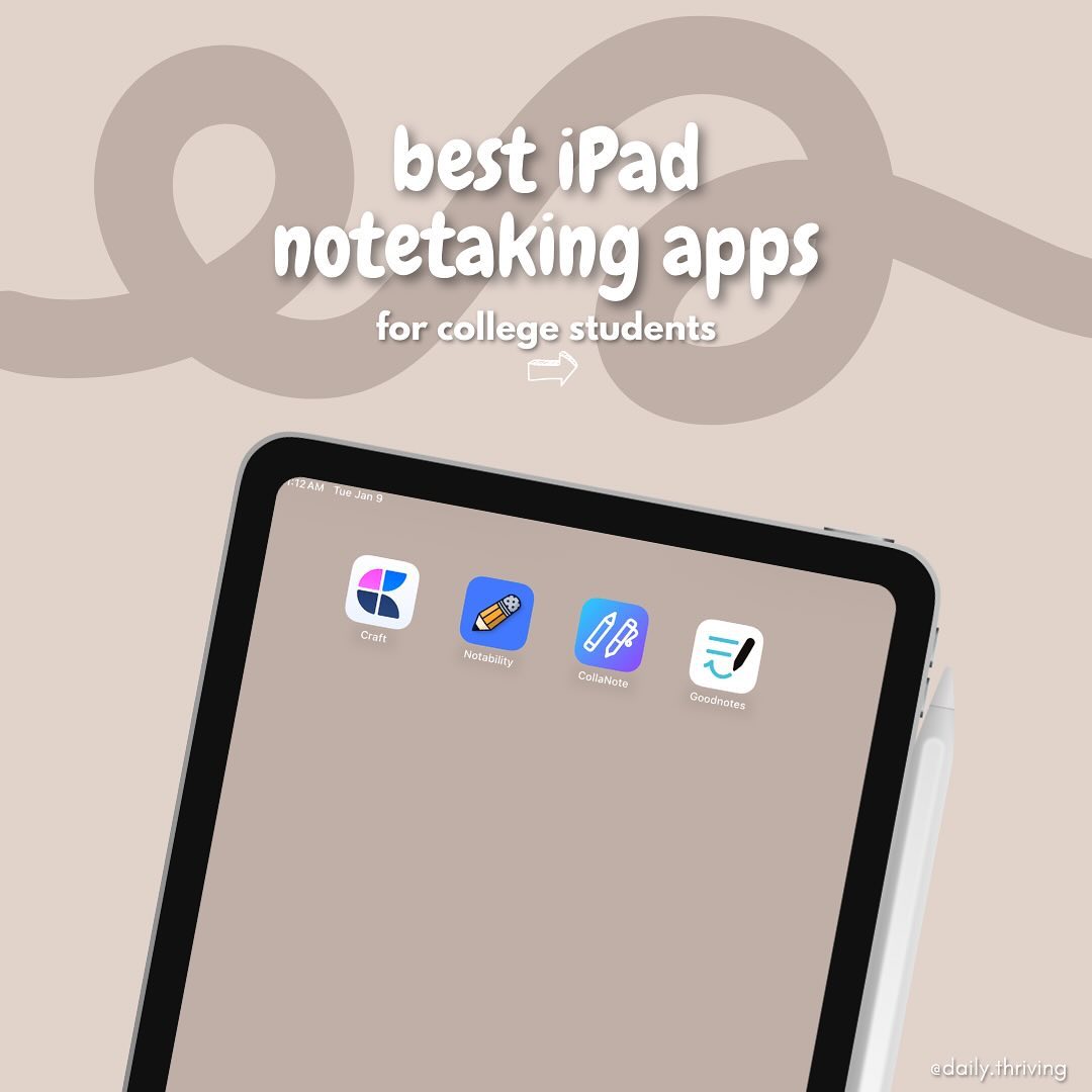 best ipad notetaking apps for students! ✍🏻 have you tried any of these? 👩🏻‍💻
•
•
•
#ipad #ipadnotes #ipadnotetaking #ipa