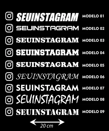 Adesivo Instagram - Kit Com 4 Adesivos thumbnail
