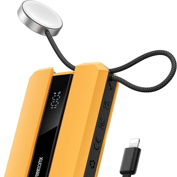 Power Bank 30W PD VEEKTOMX Powerbank 10000mAh per iPhone Caricatore Portatile con Cavo Integrato Caricabatterie per Apple Watch Batteria Esterna Compatibile con iPhone 14/13/12/11/iWatch ecc. (Giallo) : Amazon.it: Elettronica thumbnail