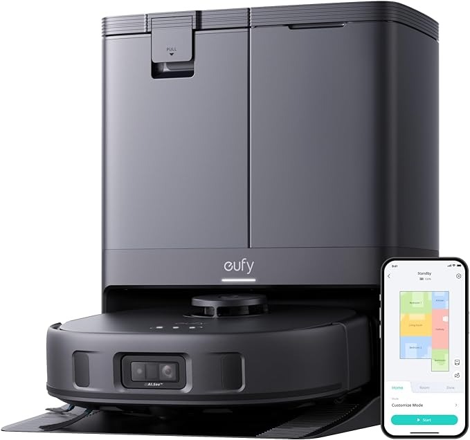 eufy X10 Pro Omni Robot Aspirapolvere Lavapavimenti con Stazione All-in-One, 8.000 Pa, Auto-Svuotamento e Riempimento, 2 Auto-Lift-Mops, Evita Gli Ostacoli : Amazon.it: Casa e cucina thumbnail