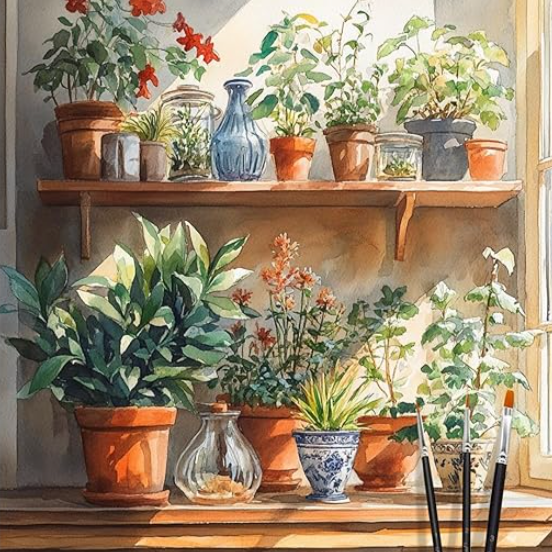 Pintura por números - plantas thumbnail