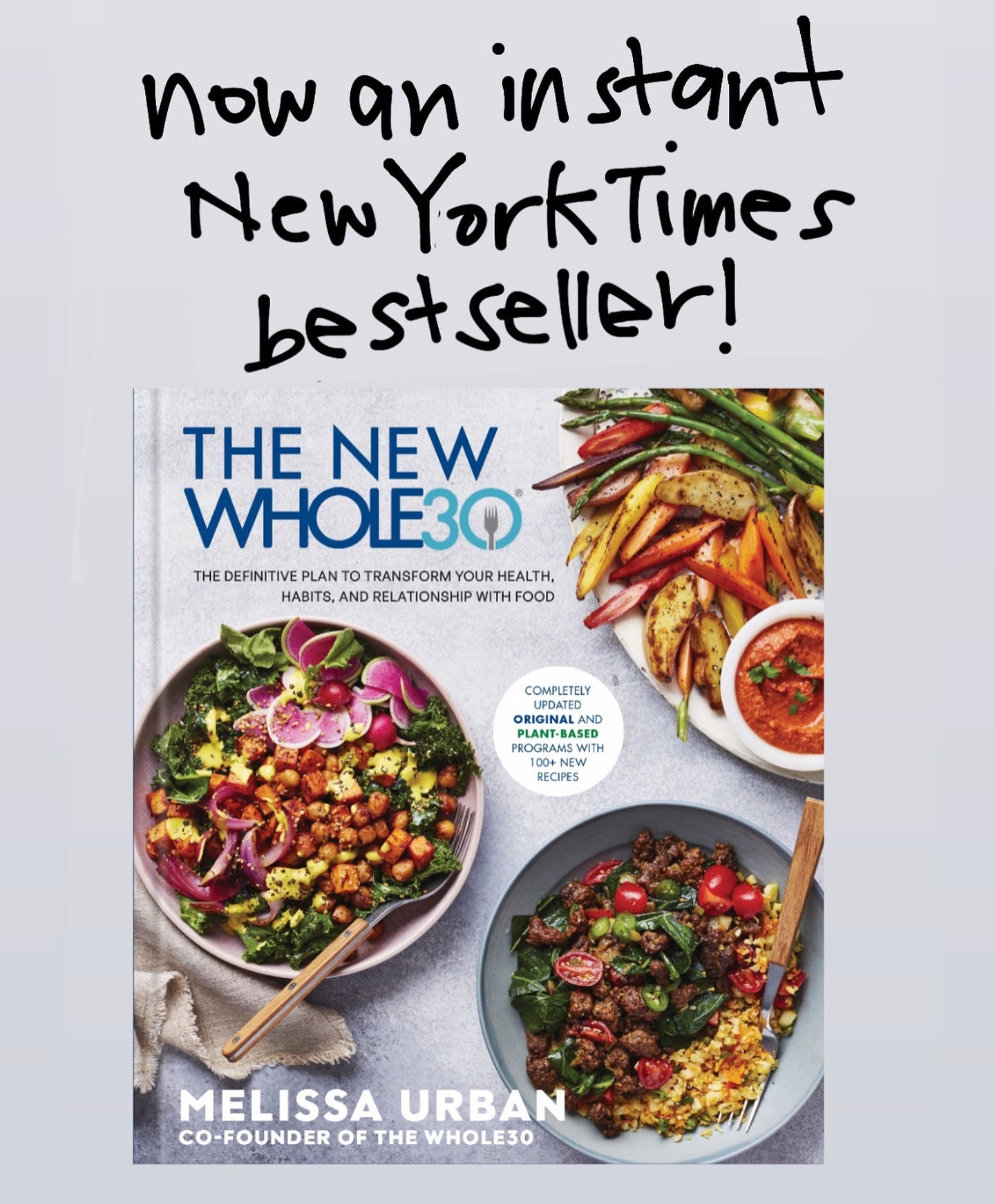 The New Whole30 is an instant @nytimes bestseller, debuting at #5️⃣!!! 🎉🎉🎉

It also made the @usatoday bestseller list f