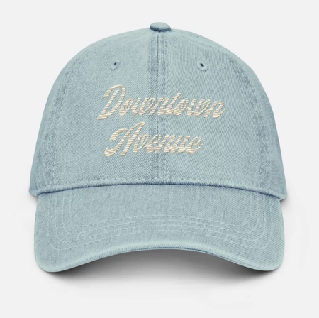 Light Denim Embroidered Hat thumbnail