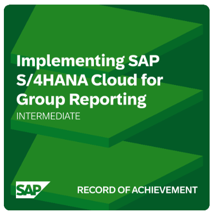 SAP Badge Earned - Implementing Group Reporting thumbnail