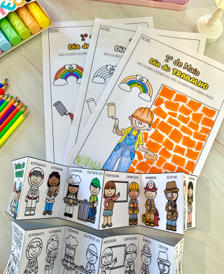 ATIVIDADE E LIVRINHO - DIA DO TRABALHO   thumbnail