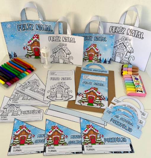 Kit Capas de Atividades - Casinha de Natal thumbnail
