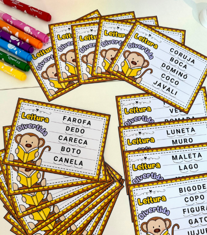 FICHAS DE LEITURA - PALAVRAS SIMPLES  thumbnail