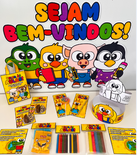 KIT VOLTA ÀS AULAS - PAINEL E LEMBRANCINHA   thumbnail