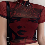 Red vintage crop top thumbnail