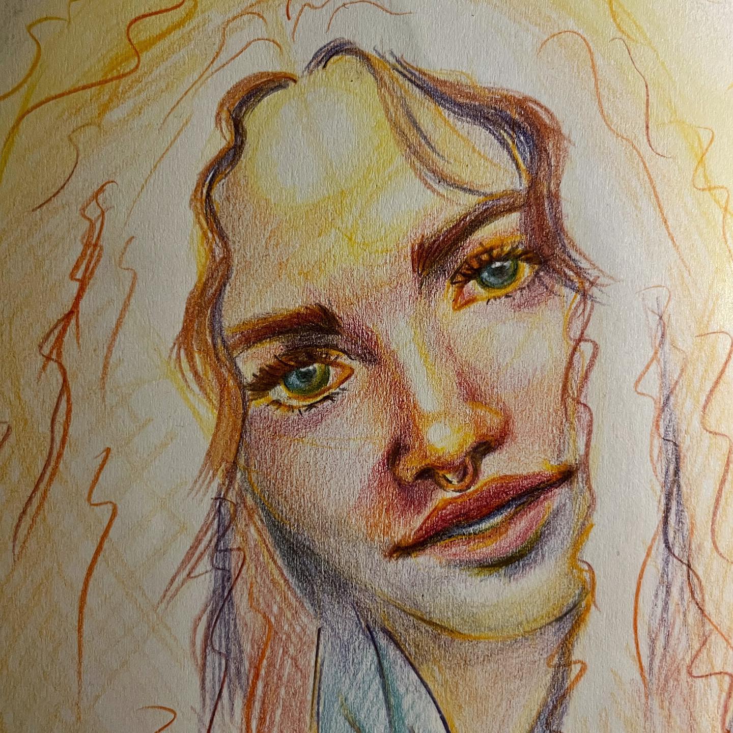 #portraitsketch #portraitsketching #sketchbookartist #dailydoodle #coloredpencilart #portraitartist #germanartist #faber