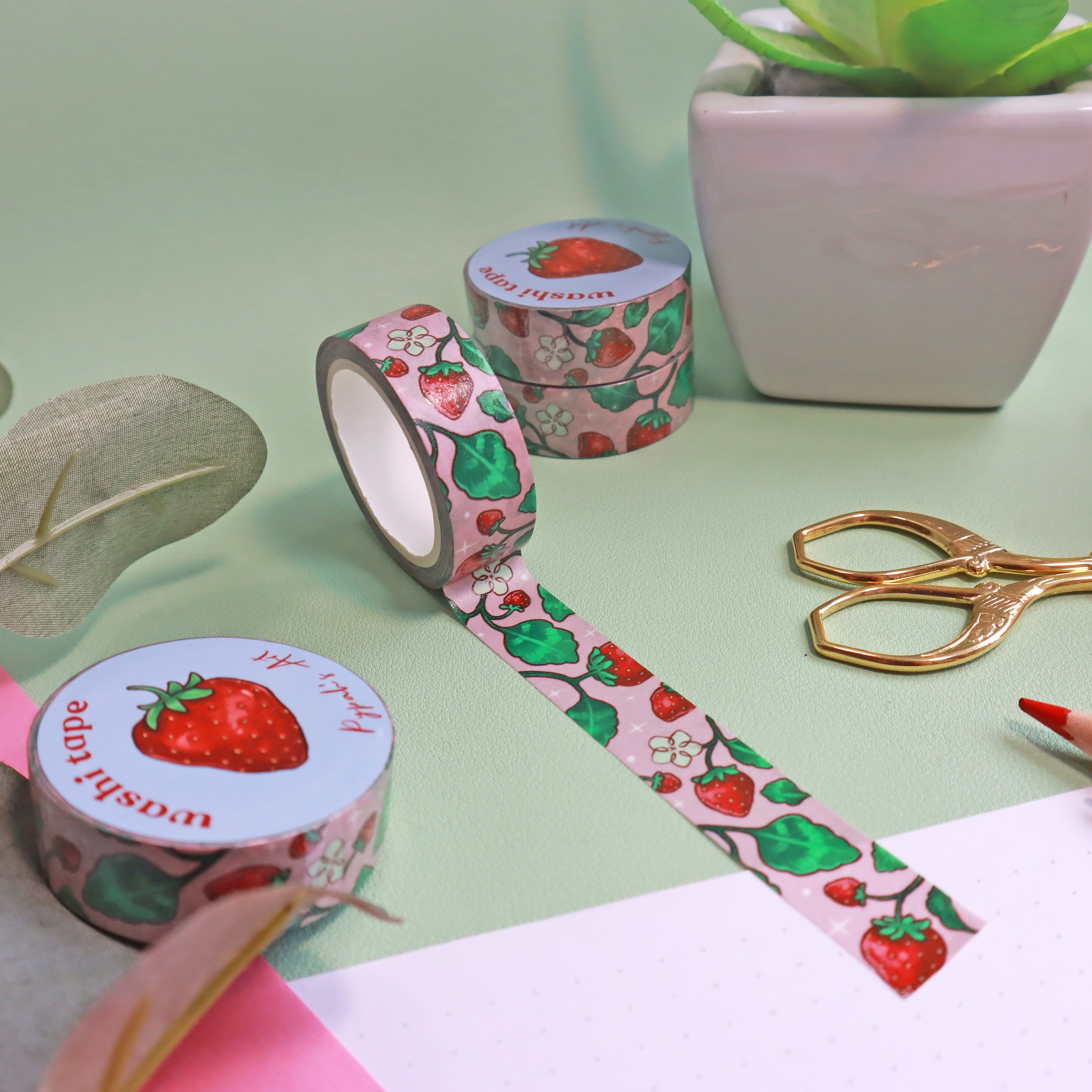 Strawberries Washi Tape thumbnail