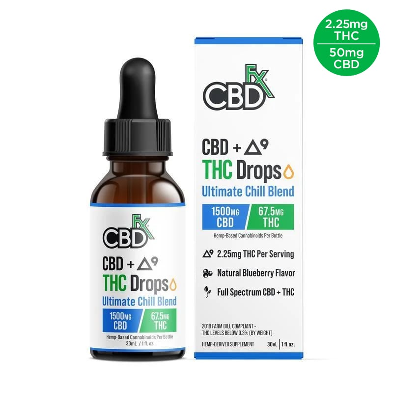 Ultra Full Spectrum CBD Tincture for Chill + THC - CBDfx thumbnail