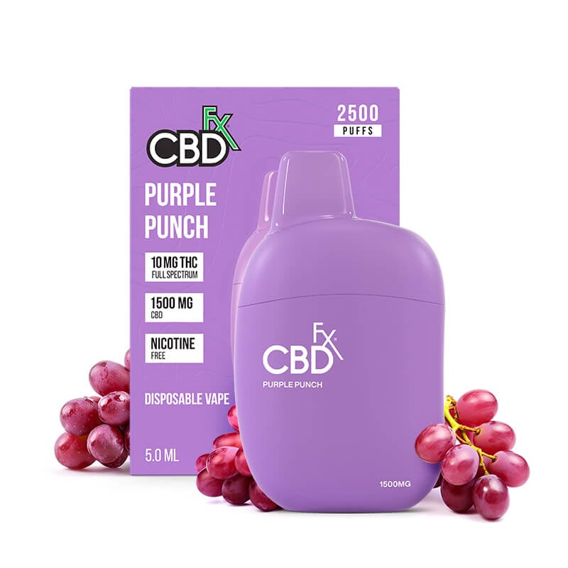 Purple Punch THC Vape Pen 1500mg CBD + 10mg THC - CBDfx.com thumbnail