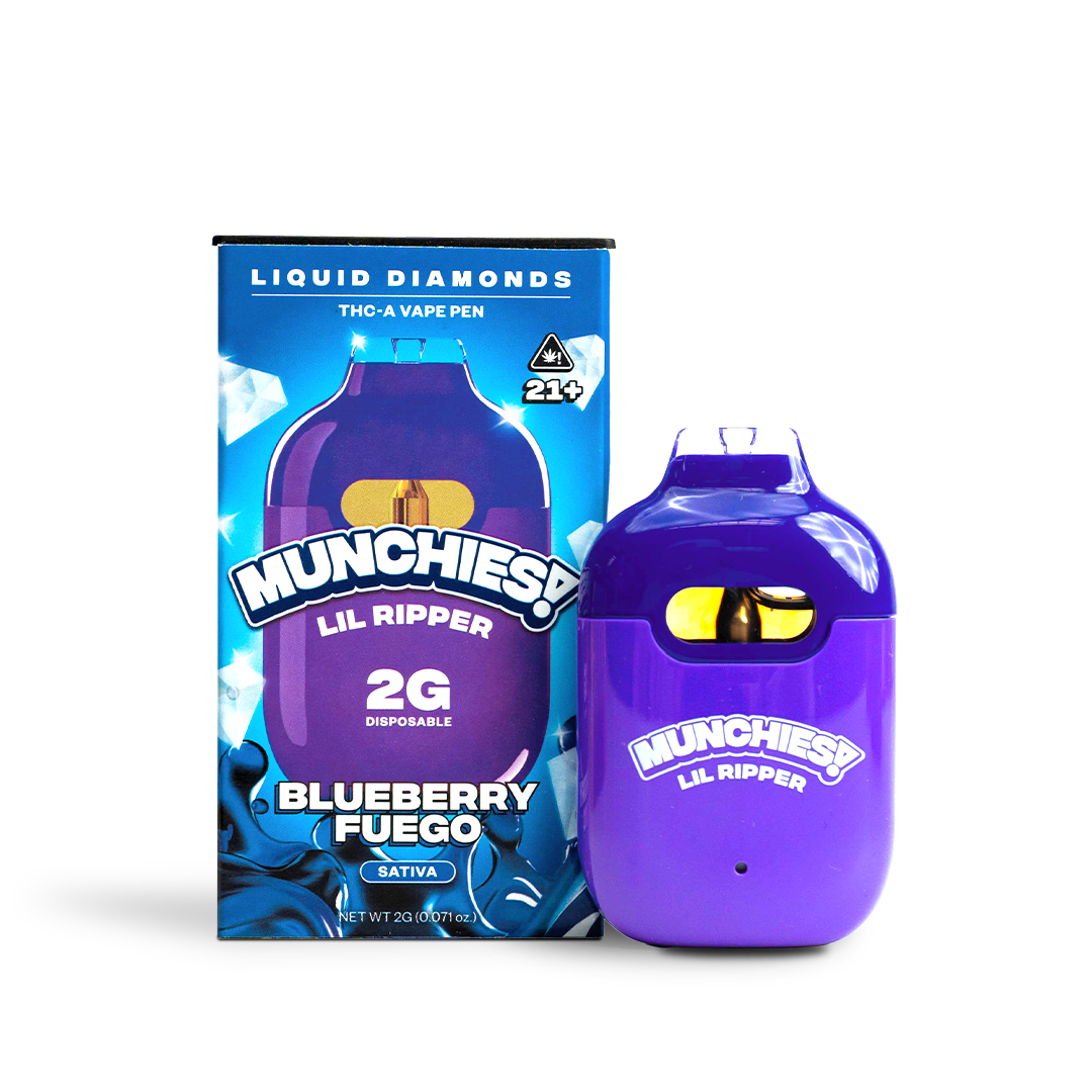 Blueberry Fuego - 2g Lil Ripper Liquid Diamond THCA Vape - | Munchies! thumbnail