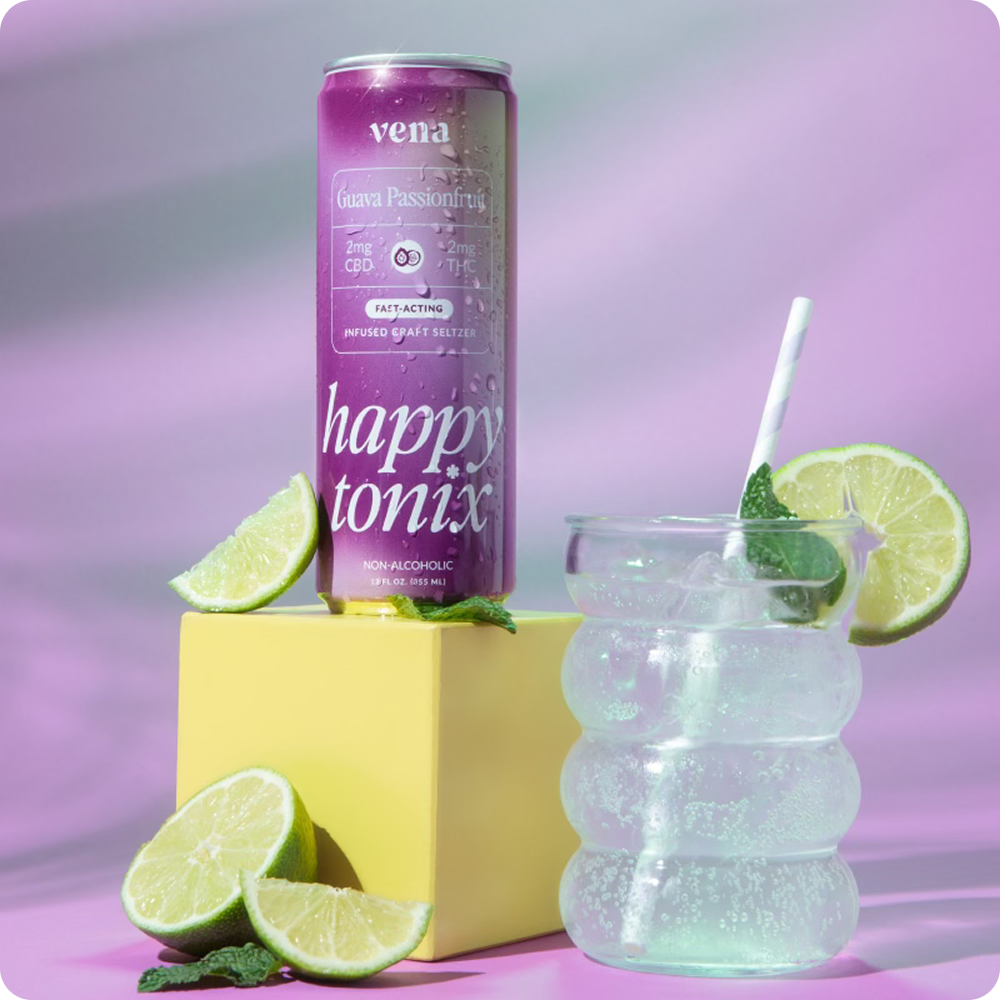 Happy Tonix Guava Passionfruit THC Seltzer by Tamra Judge thumbnail