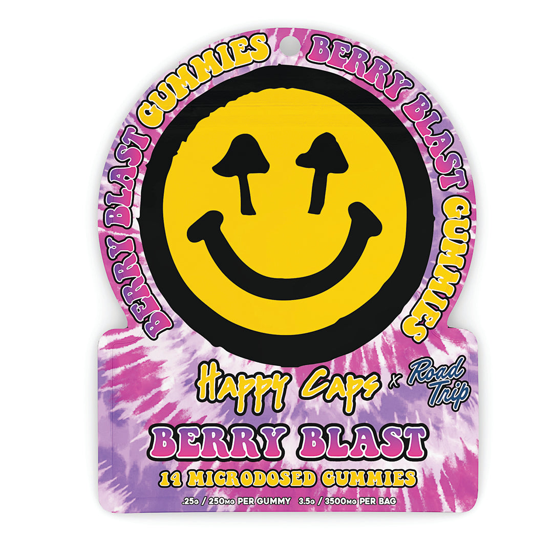 Happy Caps® x Road Trip - MICRODOSED Gummies + Functional Mushrooms -  thumbnail