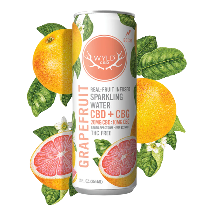 Grapefruit 2:1 CBD:CBG Sparkling Beverage 25mg Can | 420.com thumbnail