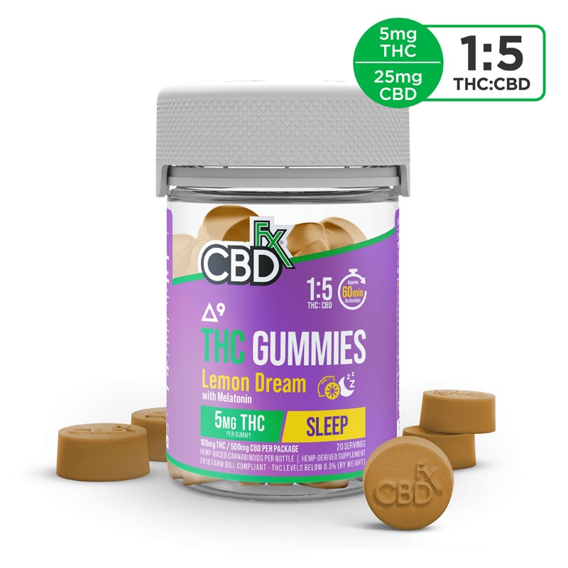 CBD Gummies + THC: Lemon Dream - CBDfx.com thumbnail