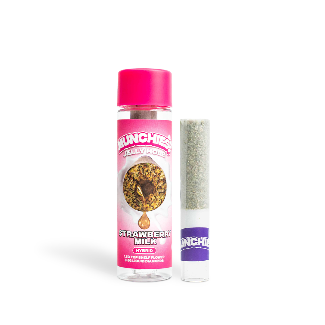 Strawberry Milk - 2g Jelly Holes THCA Prerolls - | Munchies! thumbnail