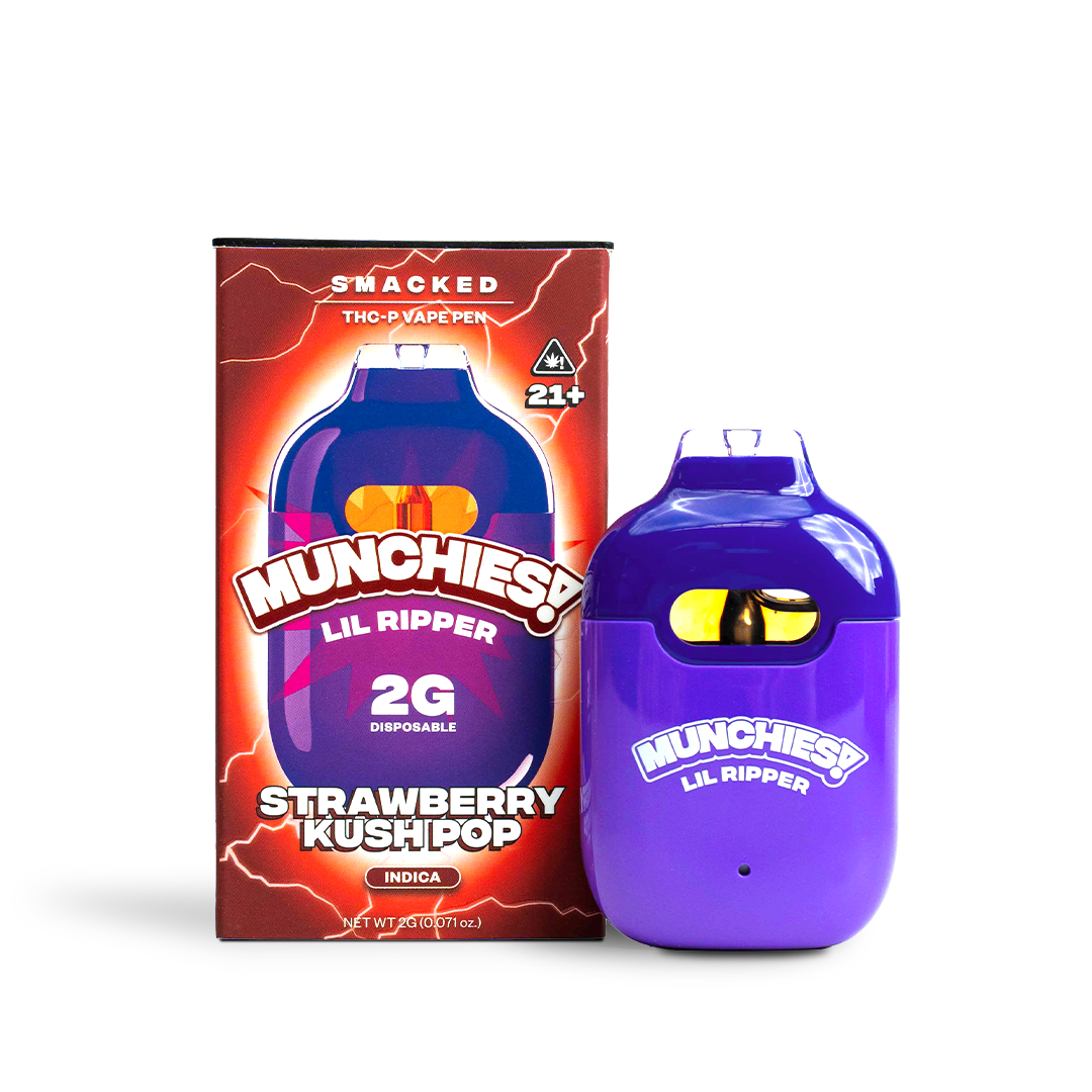 Strawberry Kush Pop - 2g Lil Ripper THCP Smacked Vape - | Munchies! thumbnail