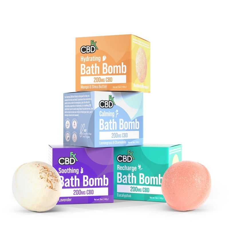 CBD Bath Bombs 200mg | Active Botanicals & Essential Oils - CBDfx thumbnail