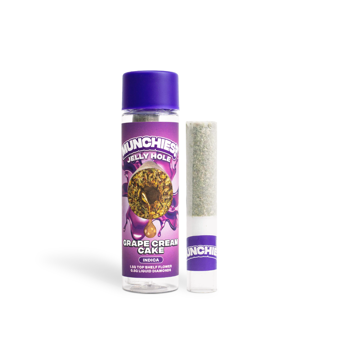 Grape Cream Cake - 2g Jelly Holes THCA Prerolls - | Munchies! thumbnail