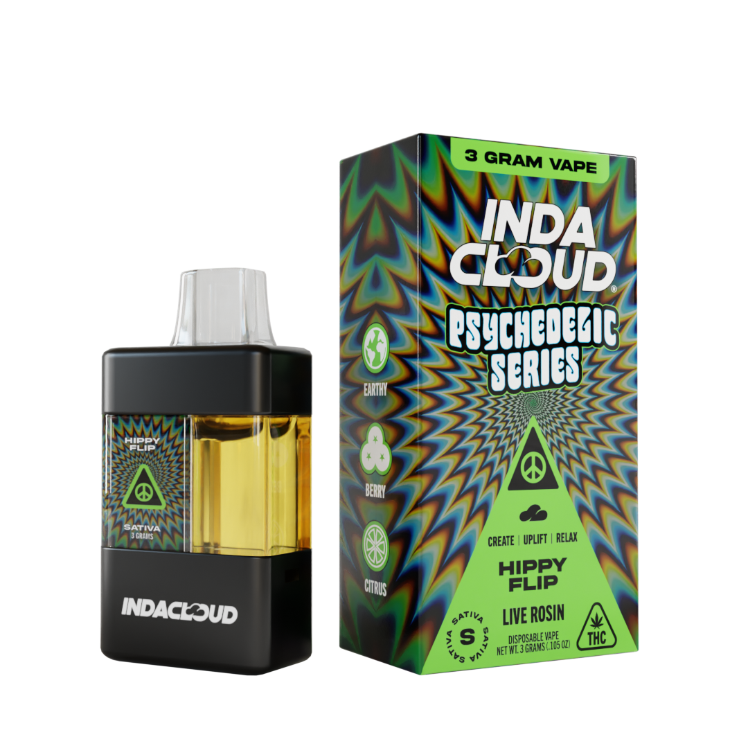 Buy Hippy Flip Psychedelic Series THC Disposable Vape Online - IndaCloud thumbnail