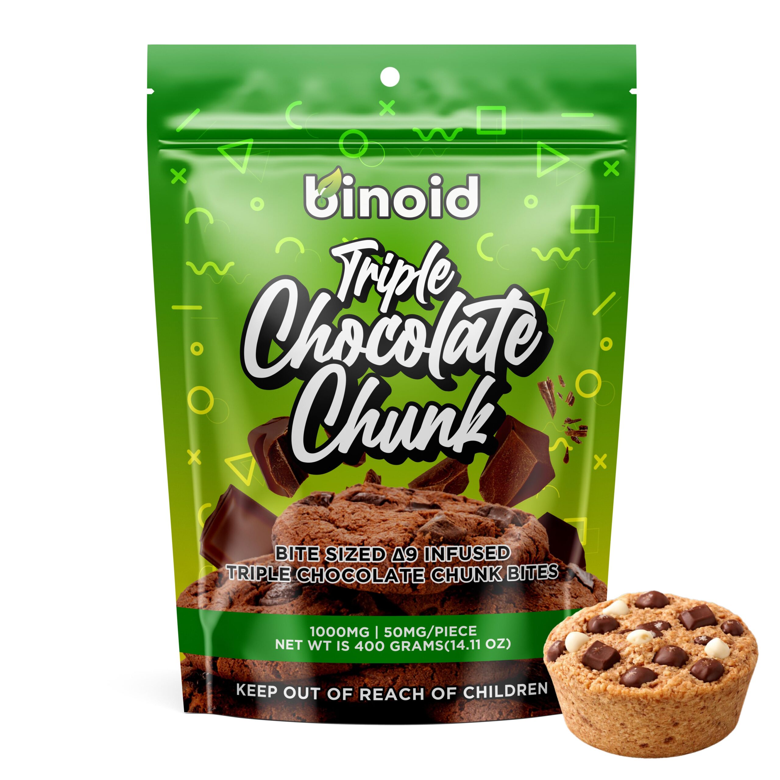 Delta 9 Mini Triple Chocolate Chunk Bites - 1000MG (Limited Supply) thumbnail
