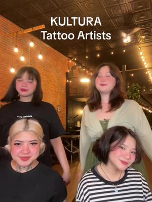 Jumping to bandwagon. Female tatt artists at KULTURA! Comment if boys should do it too #fyp #tattooartist #vancouvertatt