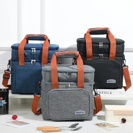 Bolsa Térmica Tipo Lancheira Mochila com Grande Capacidade Viagens Piquenique thumbnail