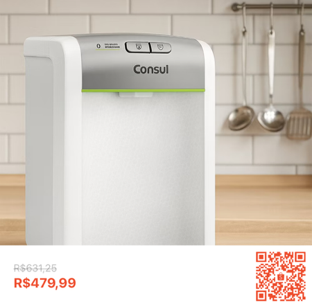 Purificador de Água Consul Refrigerado CPB34ASVNA Branco Bivolt thumbnail
