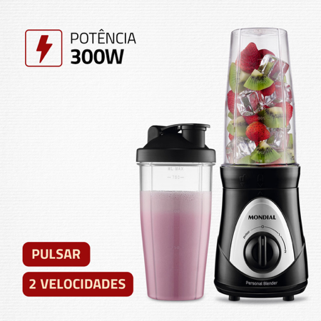 Personal Blender Mondial Preto e Prata 300W DG-01 thumbnail