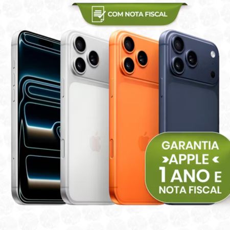 Celular iPhone 17 Pro Max 256GB 5g Dual Sim Lacrado Original 1 Ano de Garantia Apple com nota thumbnail