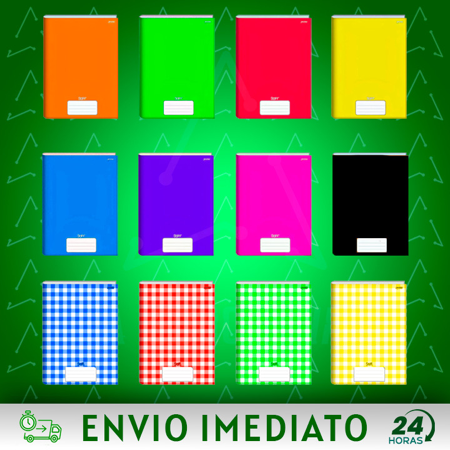 KIT 5/10 CADERNOS BROCHURA GRANDES (A4) CAPA DURA 96 FOLHAS JANDAIA thumbnail
