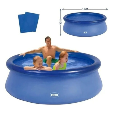 Piscina Infantil 1000Litros  Redonda Borda Inflável thumbnail