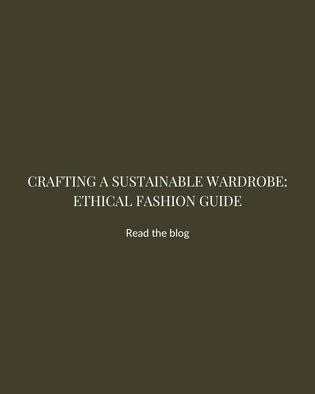 Transform your closet, transform the planet! Dive into our latest guide on Crafting a Sustainable Wardrobe and discover 