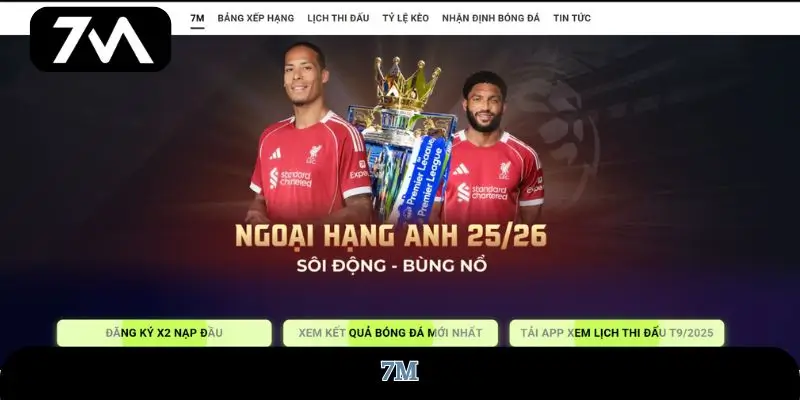 7M – Trang Cập Nhật Tỷ Số Và Kết Quả Bóng Đá Nhanh Nhất thumbnail