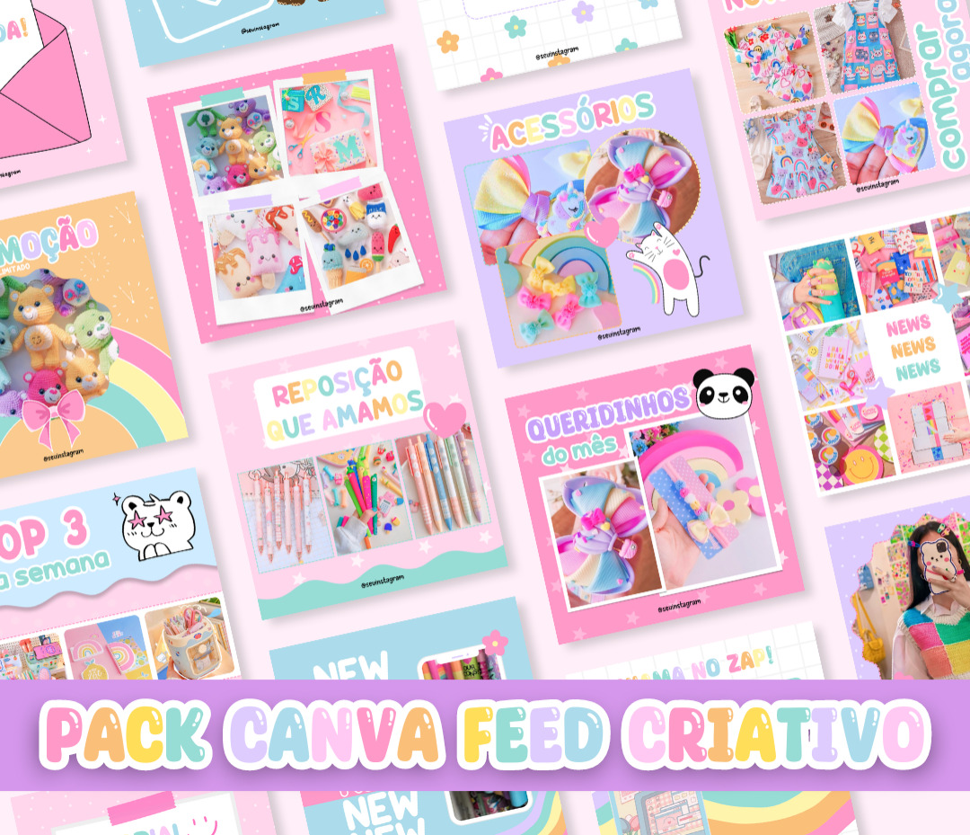 PACK CANVA FEED CRIATIVO thumbnail