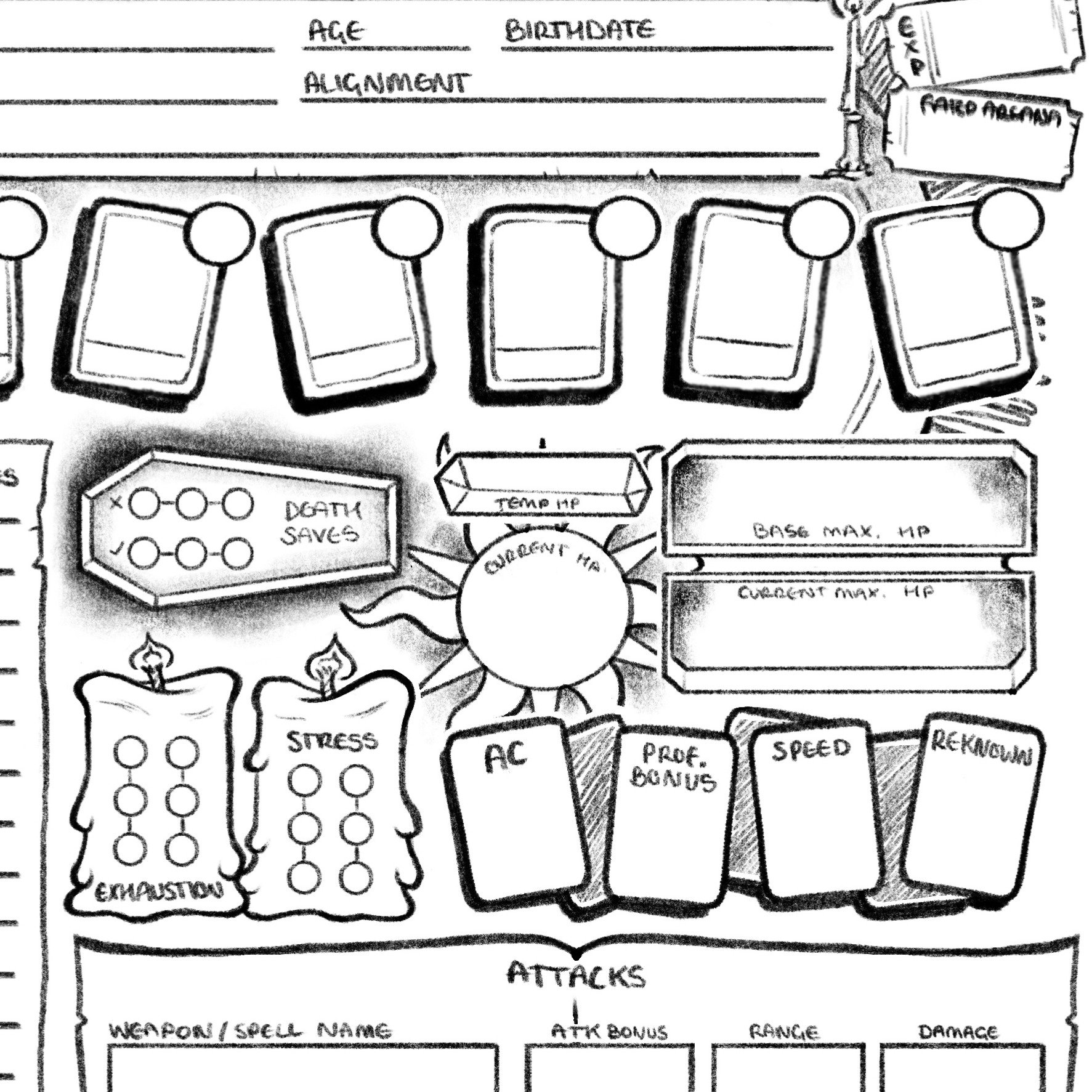 Custom TTRPG Character Sheets thumbnail