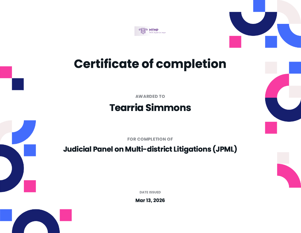 Judicial Panel on Multi-district Litigations (JPML)  thumbnail