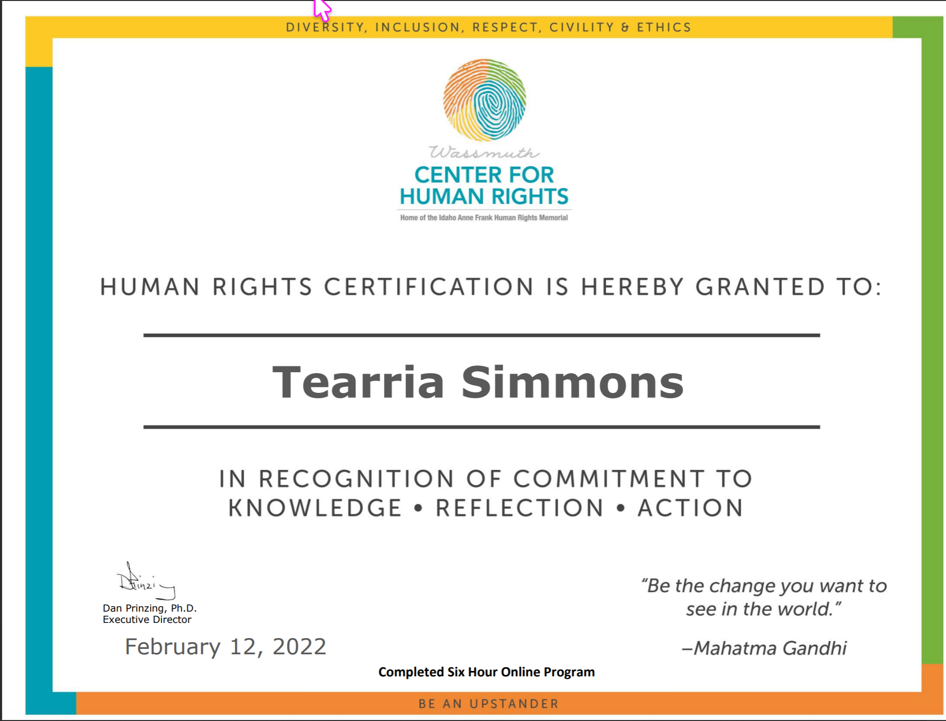 Human Rights Certification - Wassmuth Center thumbnail