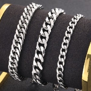 pulseiras de prata/aço thumbnail