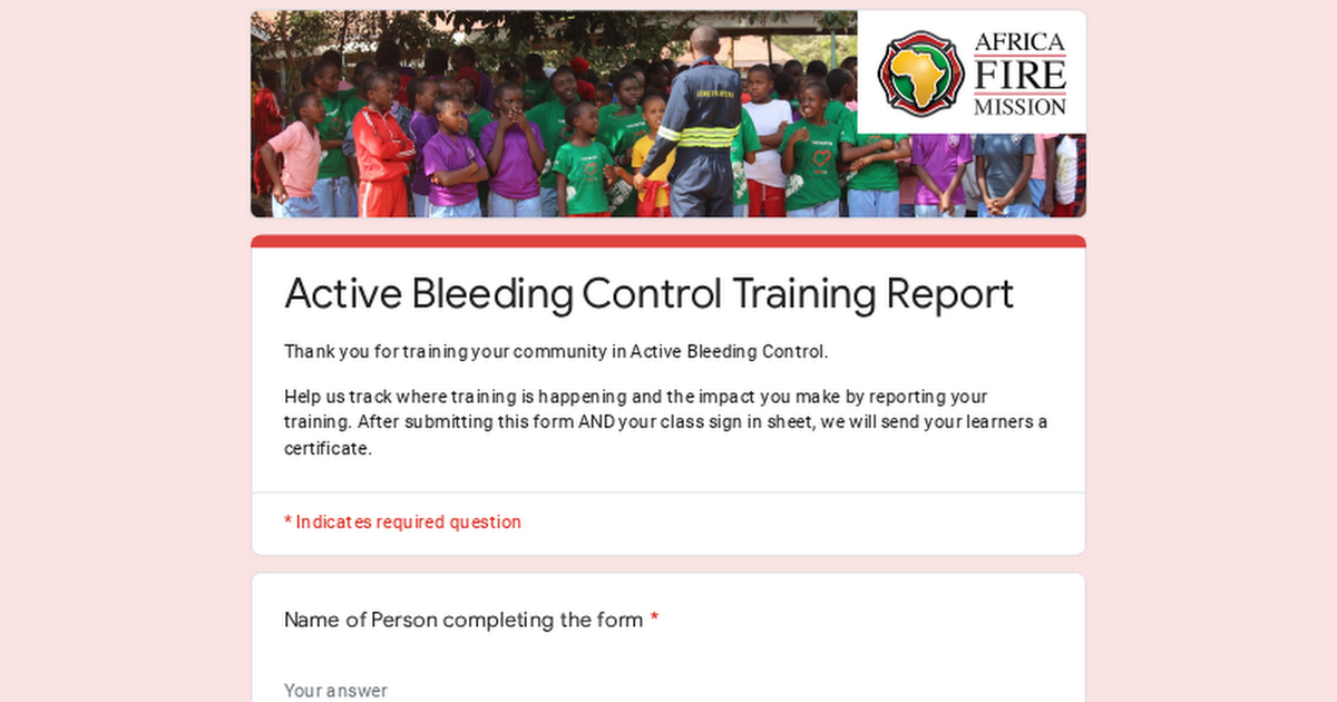 Active Bleeding Control Training Report thumbnail