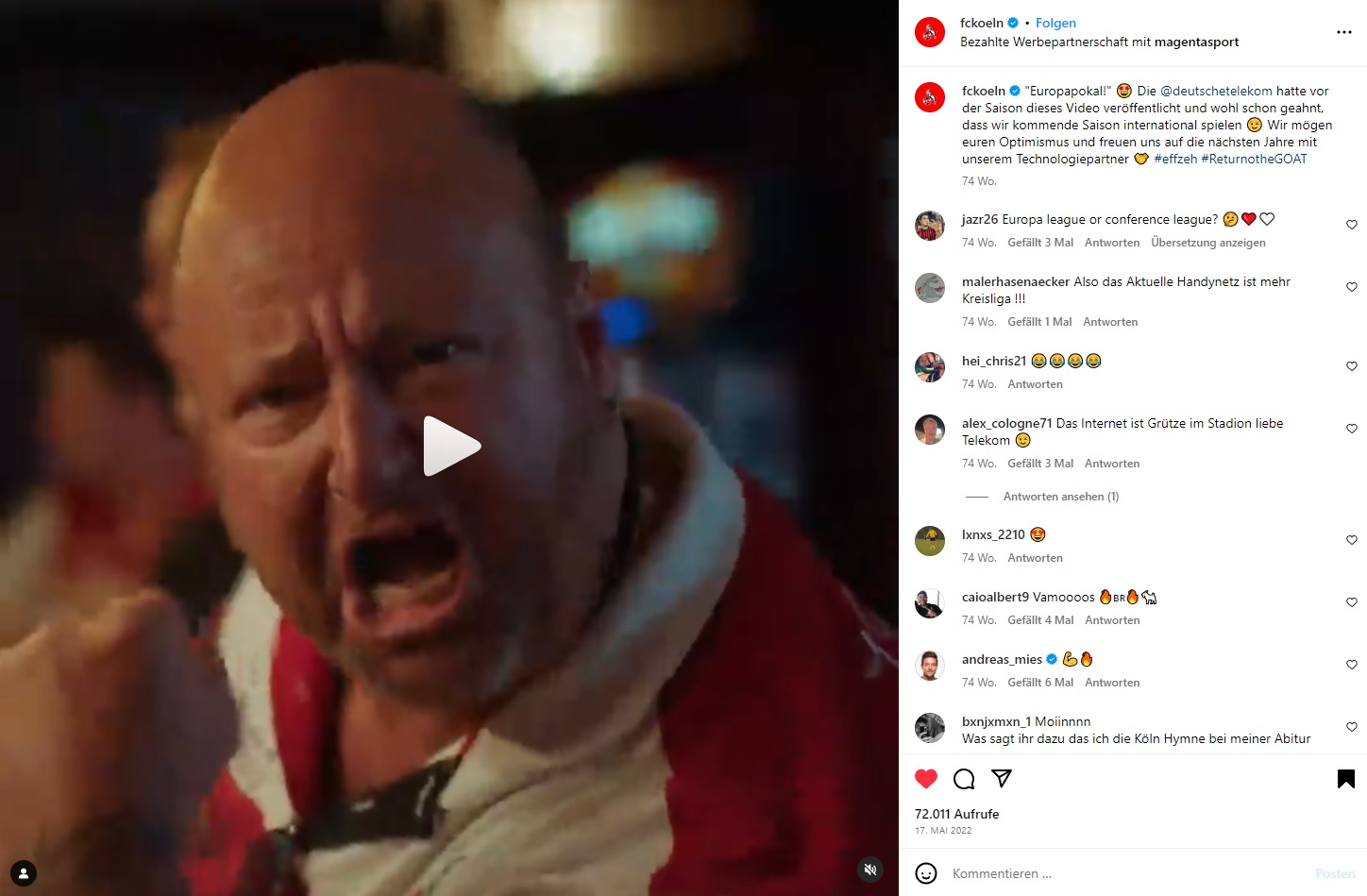 1.Fc Köln - Instagram thumbnail
