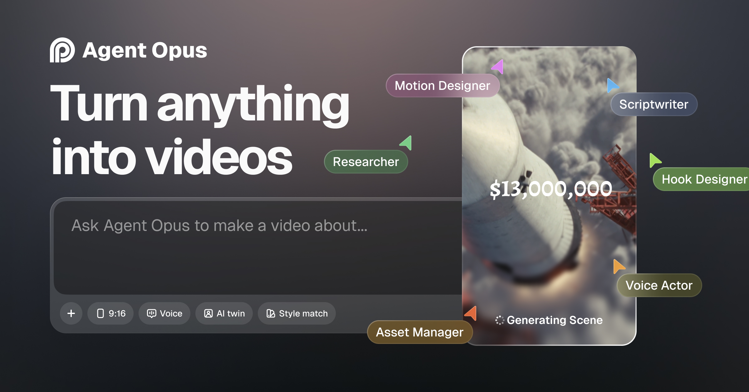 Agent Opus | AI Video Generator for Social Media thumbnail